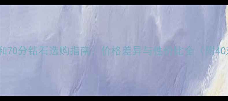 50分钻石和70分钻石选购指南价格差异与性价比全附4C对比表