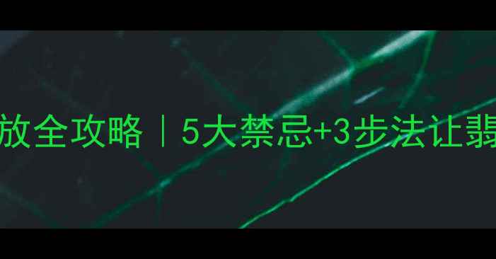 翡翠手镯存放全攻略5大禁忌3步法让翡翠永保光泽