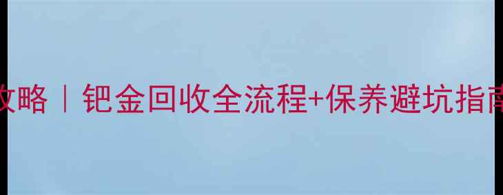 图片 ✨钯金首饰以旧换新攻略｜钯金回收全流程+保养避坑指南✨省钱秘籍大公开！
