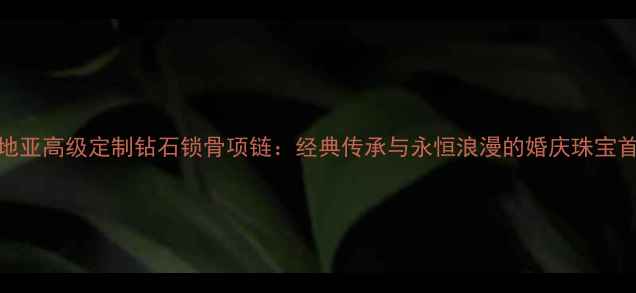 图片 卡地亚高级定制钻石锁骨项链：经典传承与永恒浪漫的婚庆珠宝首选