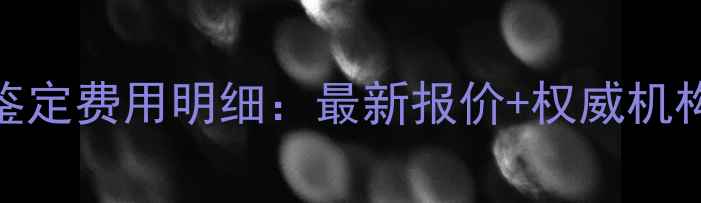 厦门珠宝鉴定费用明细最新报价权威机构对比指南