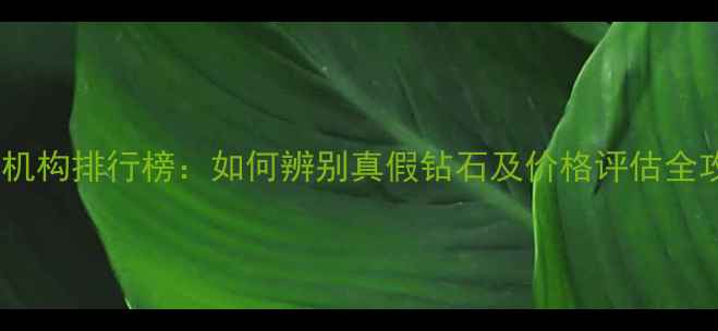 图片 台州黄岩权威钻石鉴定机构排行榜：如何辨别真假钻石及价格评估全攻略（含4大避坑指南）