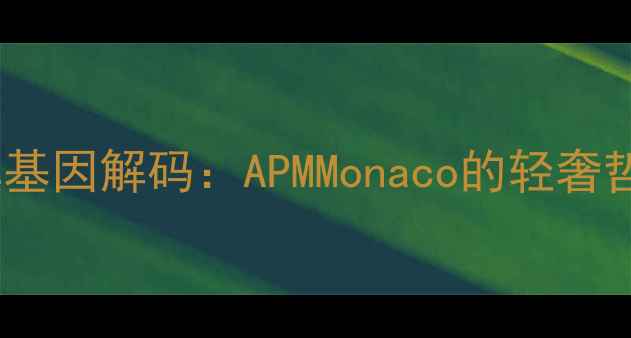 图片 品牌基因解码：APMMonaco的轻奢哲学1