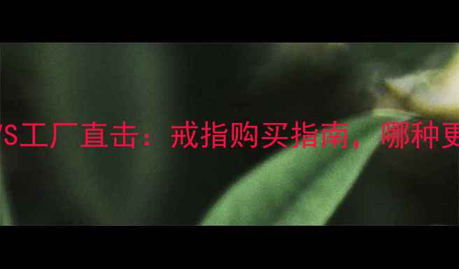 图片 定制婚戒VS工厂直击：戒指购买指南，哪种更适合你？