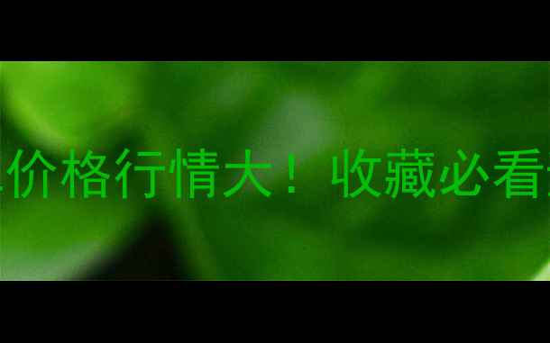 干青翡翠价格行情大收藏必看避坑指南