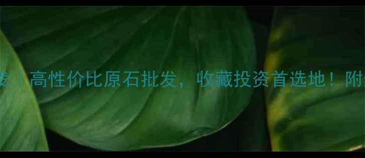 广东翡翠毛料源头直发高性价比原石批发收藏投资首选地附选石指南与行情分析