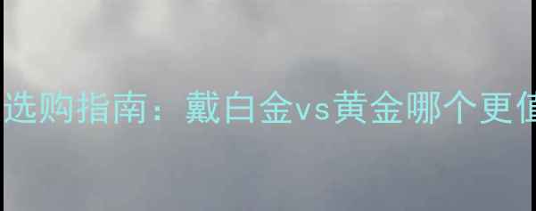 戴白金好还是黄金好终极选购指南戴白金vs黄金哪个更值钱长期佩戴的优缺点全