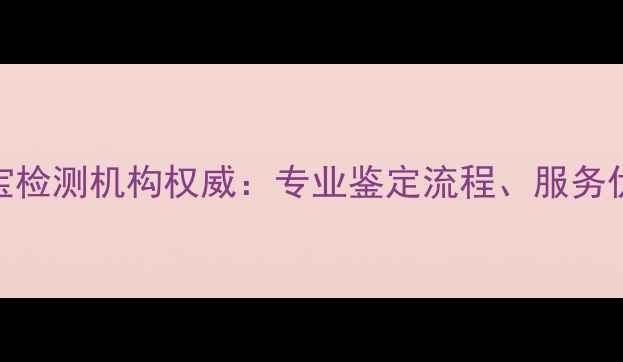 无锡南禅寺珠宝检测机构权威专业鉴定流程服务优势与消费指南