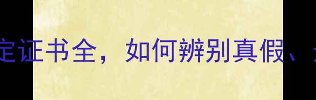 权威指南珠宝宝石首饰鉴定证书全如何辨别真假选择机构流程及防伪技术