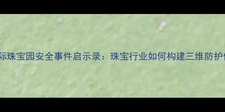 图片 李朗国际珠宝园安全事件启示录：珠宝行业如何构建三维防护体系？2