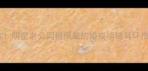 泰金嘉王嘉同款珠宝明星老公同框佩戴的婚戒项链耳环推荐附购买攻略