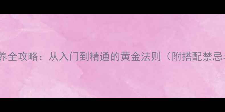 珠宝佩戴与保养全攻略从入门到精通的黄金法则附搭配禁忌与选购指南