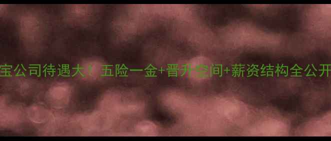 珠宝公司待遇大五险一金晋升空间薪资结构全公开