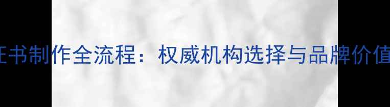 图片 珠宝检测证书制作全流程：权威机构选择与品牌价值提升指南1