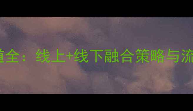 图片 珠宝营销渠道全：线上+线下融合策略与流量转化技巧2