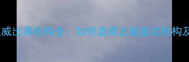 珠宝证书权威出具机构全如何选择正规鉴定机构及注意事项