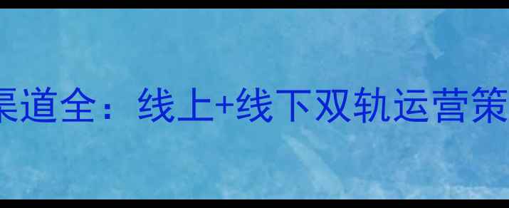 珠宝首饰营销渠道全线上线下双轨运营策略与实战案例