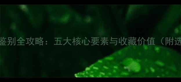 图片 翡翠品质鉴别全攻略：五大核心要素与收藏价值（附选购指南）