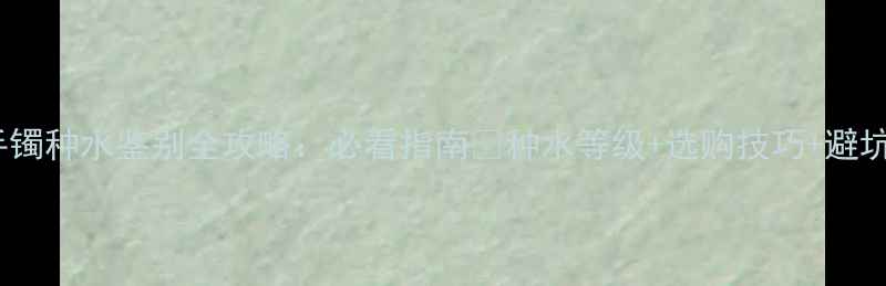 图片 翡翠手镯种水鉴别全攻略：必看指南✨种水等级+选购技巧+避坑指南2