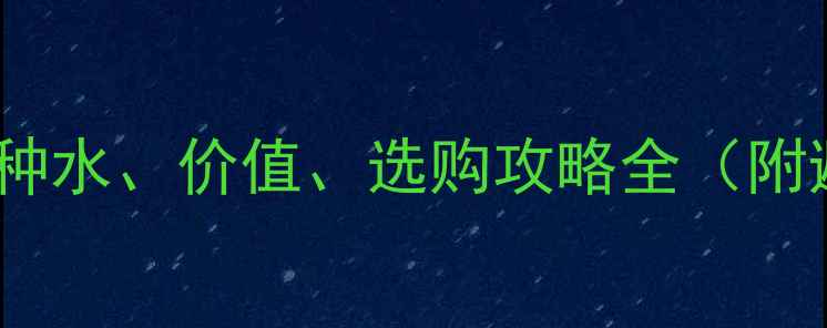 翡翠蓝水种水价值选购攻略全附避坑指南