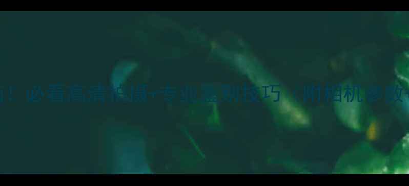 翡翠鉴定避坑指南必看高清拍摄专业鉴别技巧附相机参数工具推荐