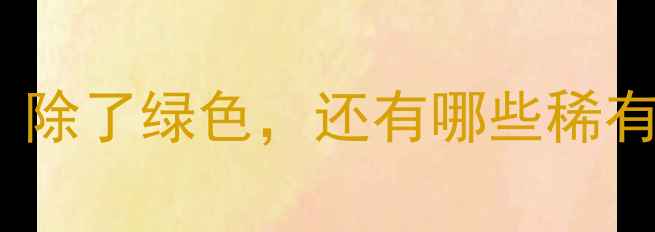 翡翠颜色成因全除了绿色还有哪些稀有颜色值得收藏