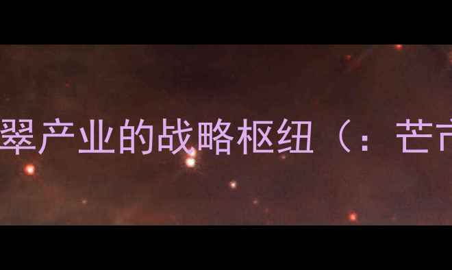 图片 芒市：全球翡翠产业的战略枢纽（：芒市翡翠产业）2