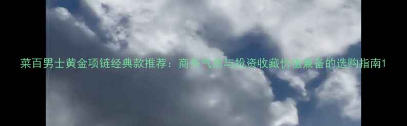 图片 菜百男士黄金项链经典款推荐：商务气质与投资收藏价值兼备的选购指南1