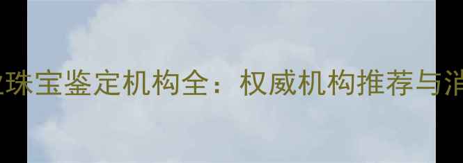 郑州专业珠宝鉴定机构全权威机构推荐与消费指南