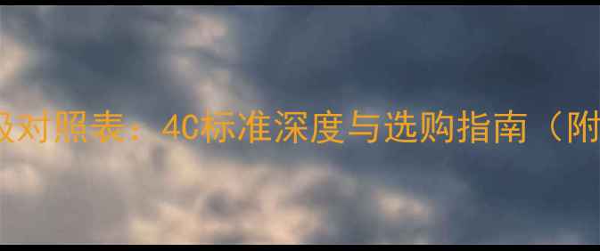 图片 钻石净度分级对照表：4C标准深度与选购指南（附高清图解）1