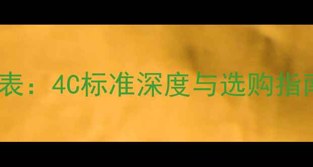 图片 钻石净度分级对照表：4C标准深度与选购指南（附高清图解）2