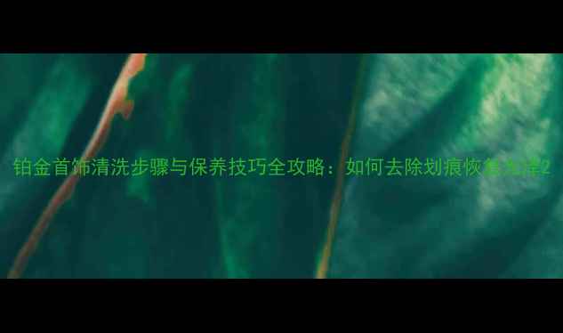 图片 铂金首饰清洗步骤与保养技巧全攻略：如何去除划痕恢复光泽2