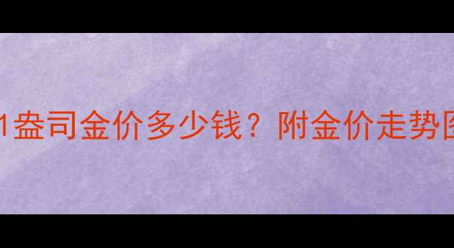 图片 黄金实时价格查询！1盎司金价多少钱？附金价走势图+投资收藏避坑指南