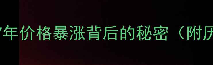 图片 黄金投资必看！2007年价格暴涨背后的秘密（附历史数据+投资启示）