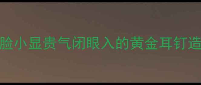 图片 黄金耳钉形状推荐｜显脸小显贵气闭眼入的黄金耳钉造型指南（附搭配技巧）