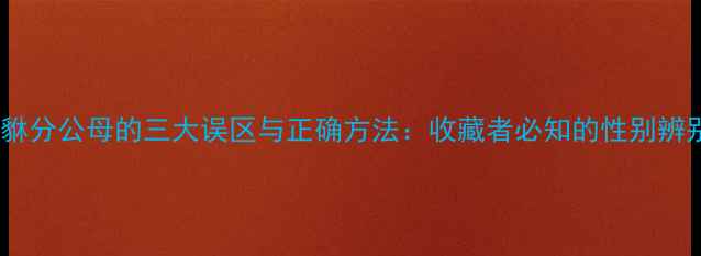 黄金貔貅分公母的三大误区与正确方法收藏者必知的性别辨别指南