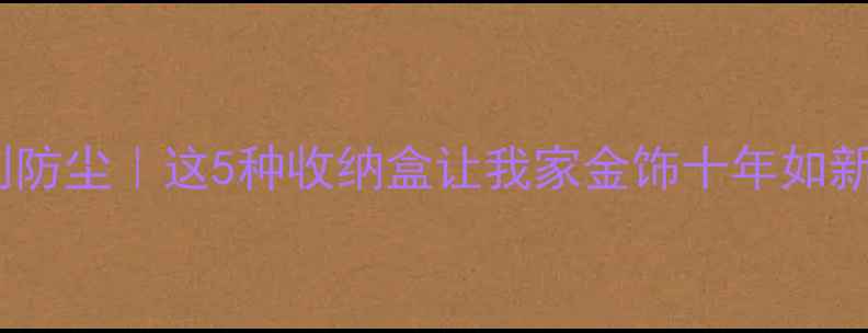 黄金首饰收纳防刮防尘这5种收纳盒让我家金饰十年如新必看选购攻略