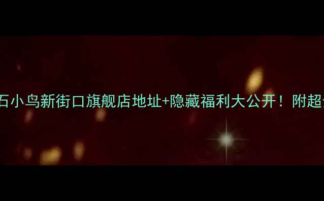 南京探店钻石小鸟新街口旗舰店地址隐藏福利大公开附超全服务指南