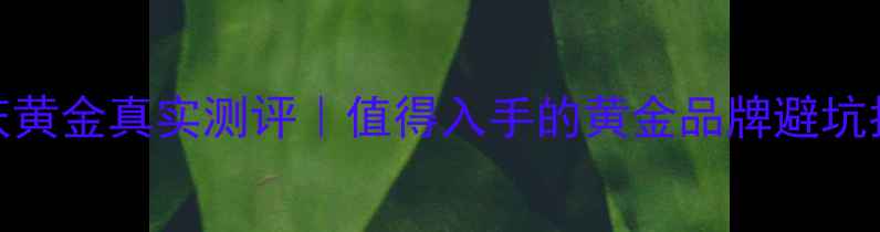 图片 🌟宝庆黄金真实测评｜值得入手的黄金品牌避坑指南✨