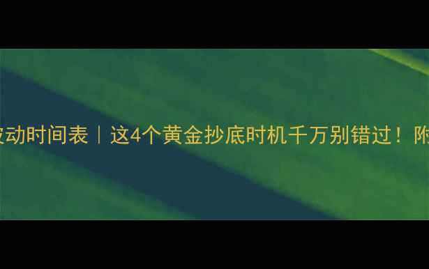 图片 🌟黄金价格波动时间表｜这4个黄金抄底时机千万别错过！附省钱攻略👇1