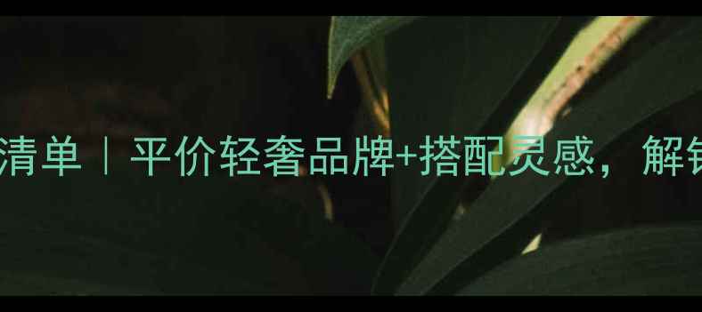 图片 💎轻奢首饰推荐清单｜平价轻奢品牌+搭配灵感，解锁高阶精致感✨1
